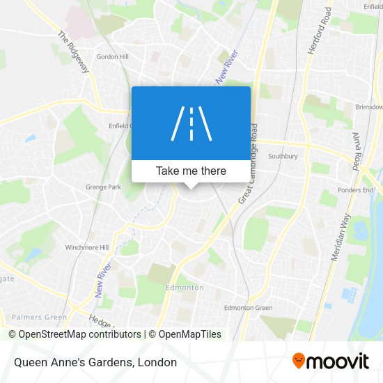 Queen Anne's Gardens map