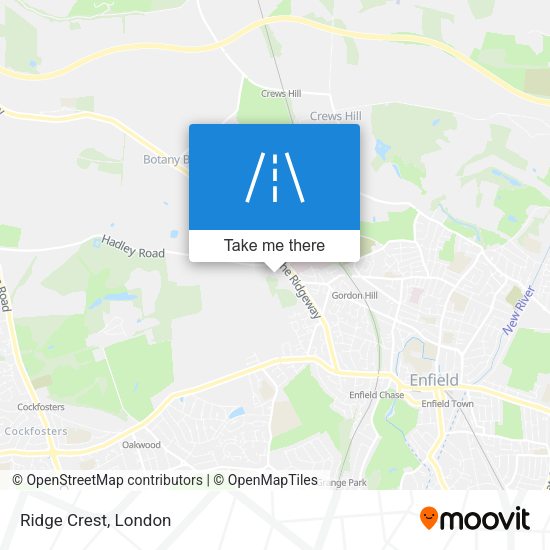 Ridge Crest map