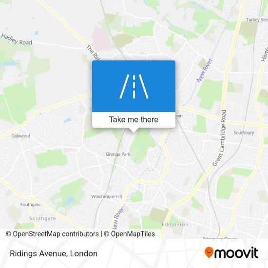 Ridings Avenue map