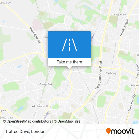 Tiptree Drive map