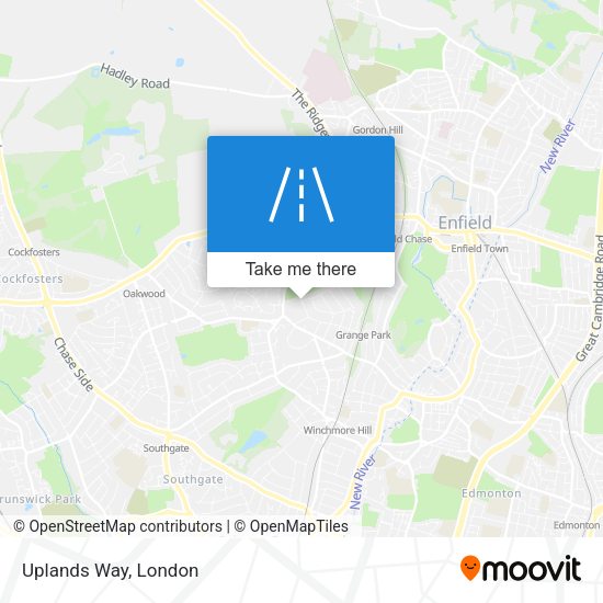 Uplands Way map