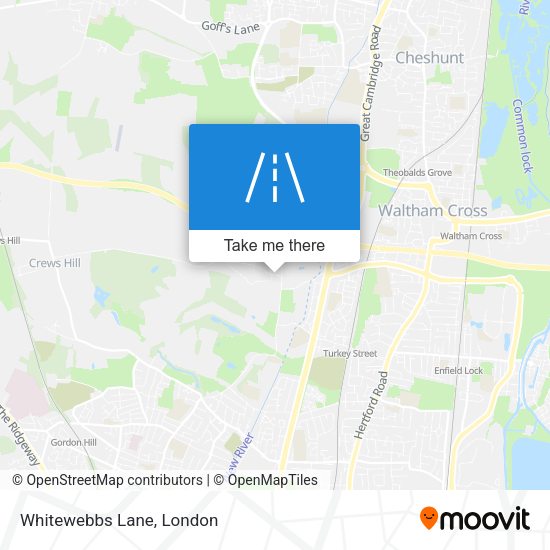 Whitewebbs Lane map