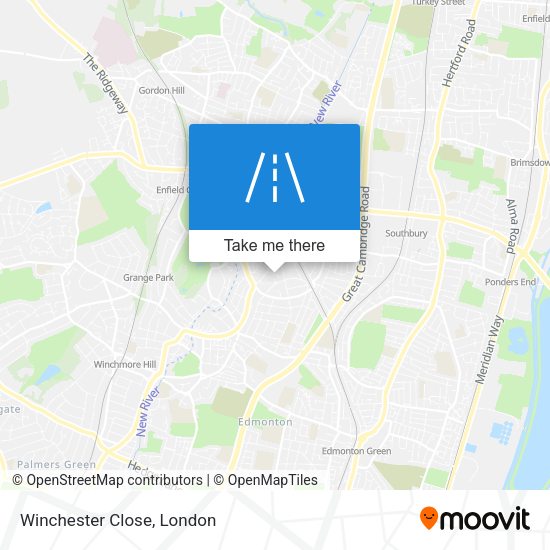 Winchester Close map