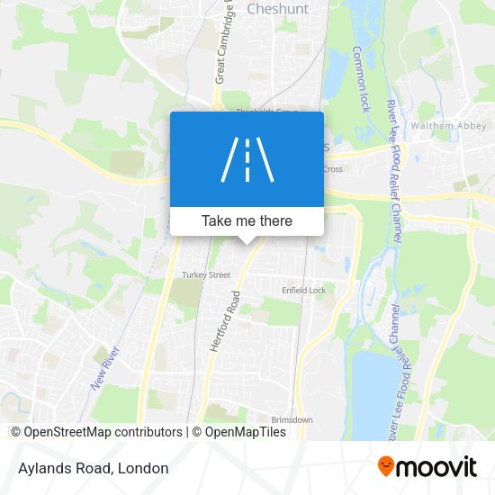 Aylands Road map