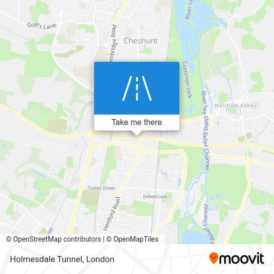 Holmesdale Tunnel map