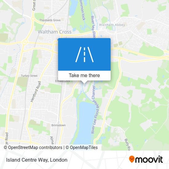Island Centre Way map