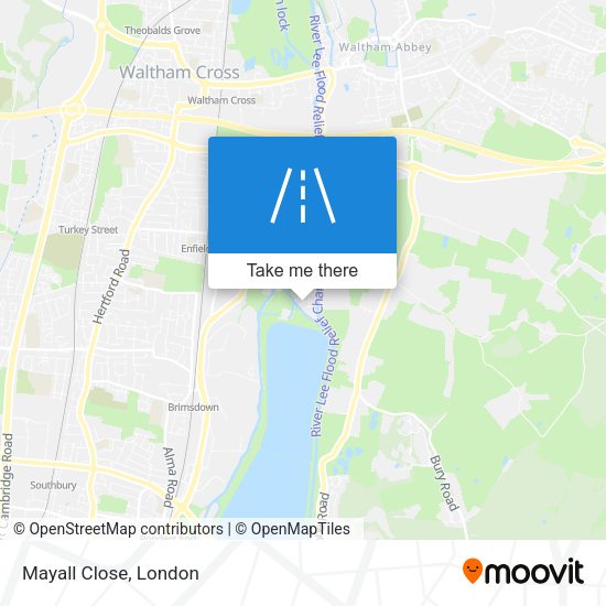 Mayall Close map