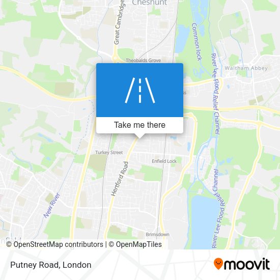 Putney Road map