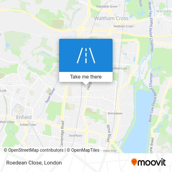 Roedean Close map