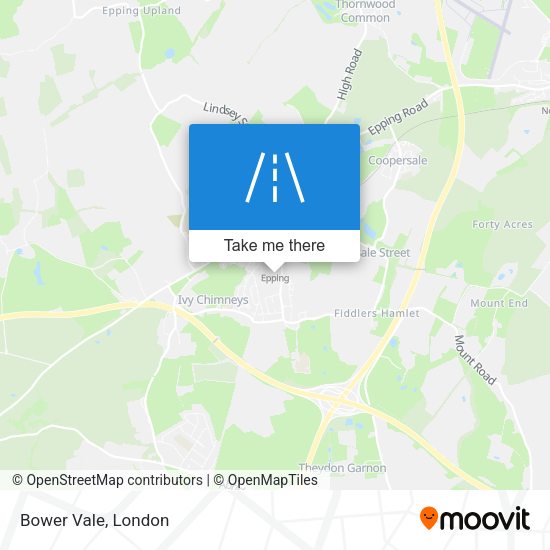 Bower Vale map