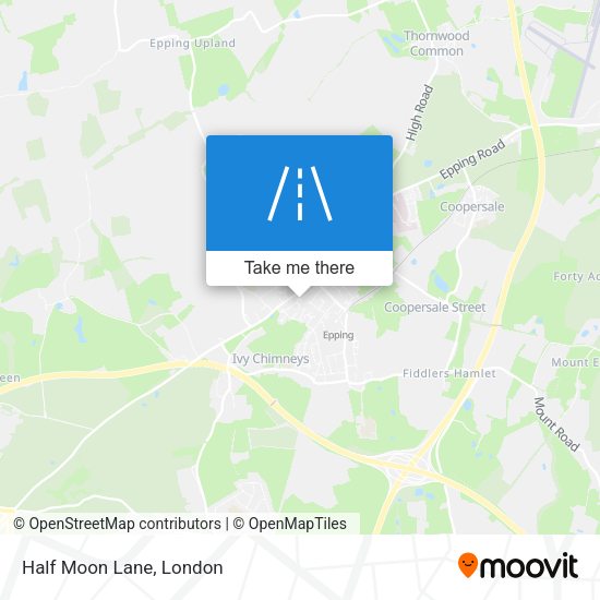 Half Moon Lane map