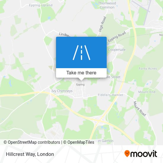 Hillcrest Way map