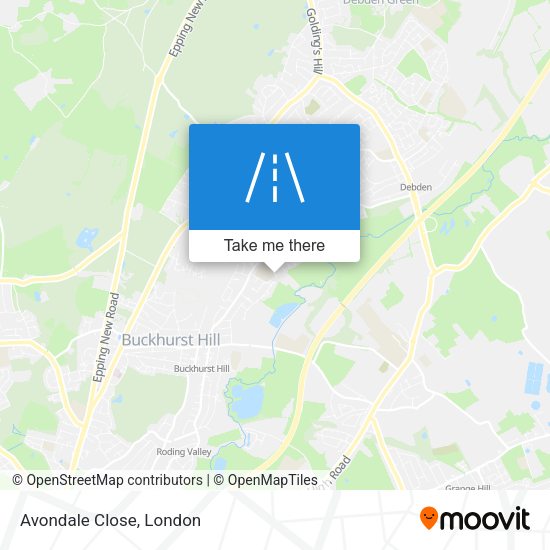 Avondale Close map