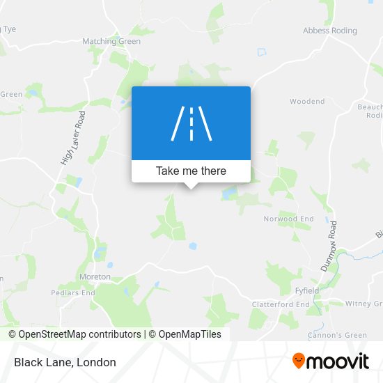 Black Lane map