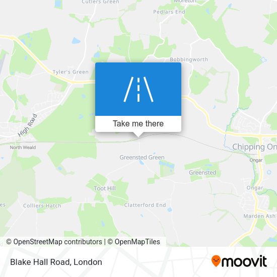 Blake Hall Road map
