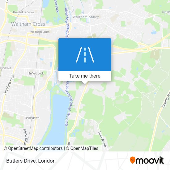 Butlers Drive map