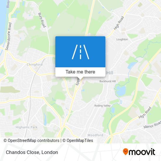 Chandos Close map