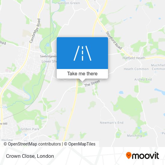 Crown Close map