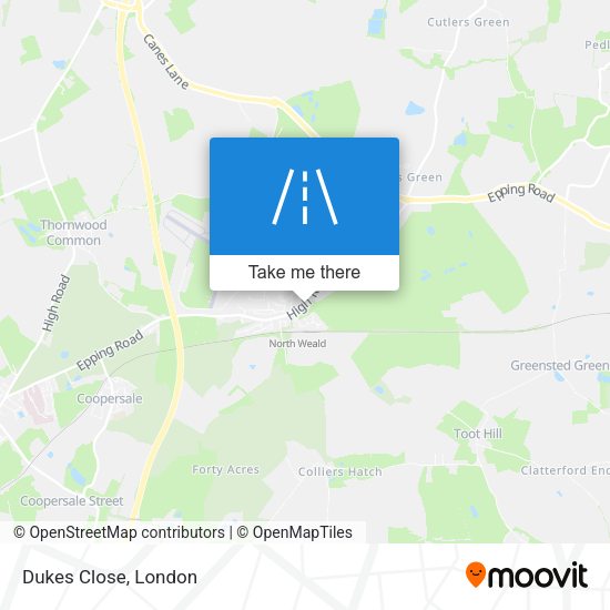 Dukes Close map