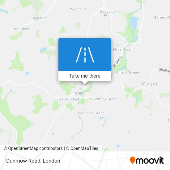 Dunmow Road map