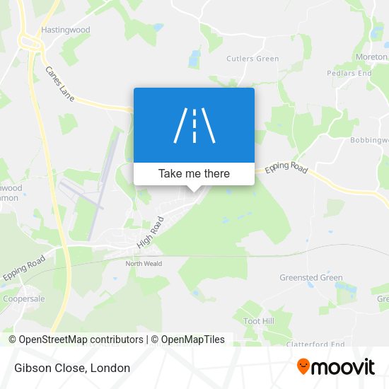 Gibson Close map