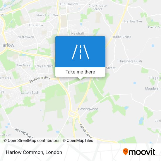 Harlow Common map