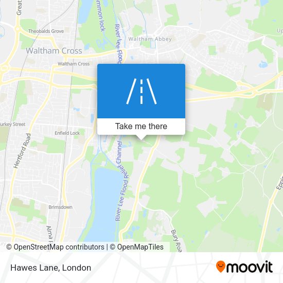 Hawes Lane map