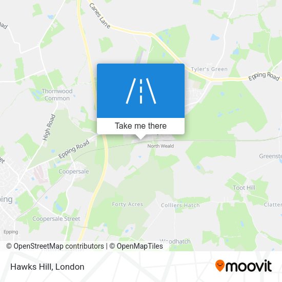 Hawks Hill map