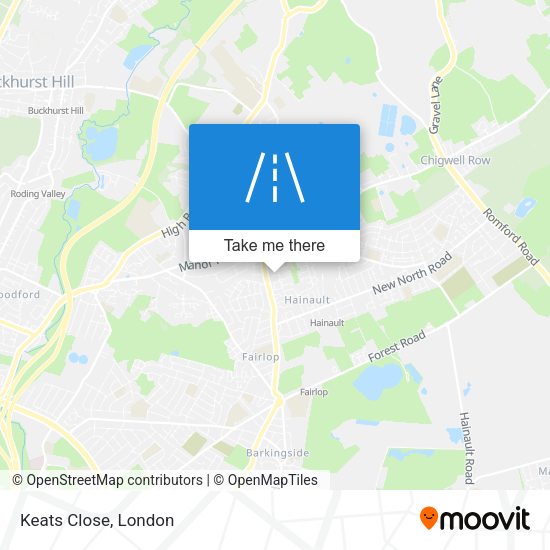 Keats Close map