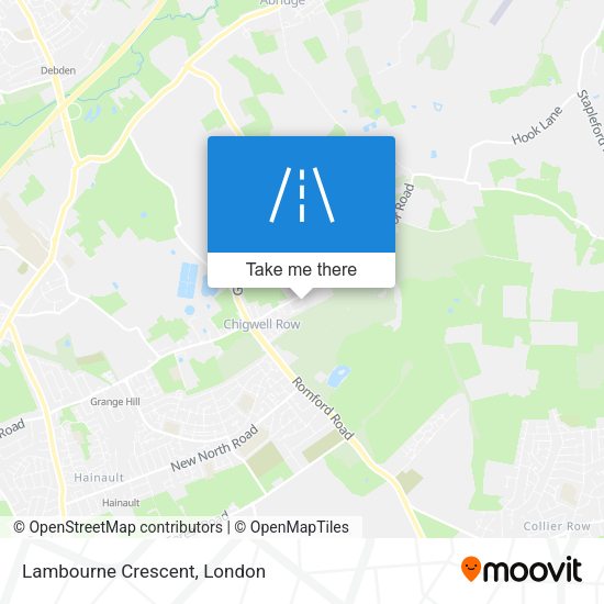 Lambourne Crescent map