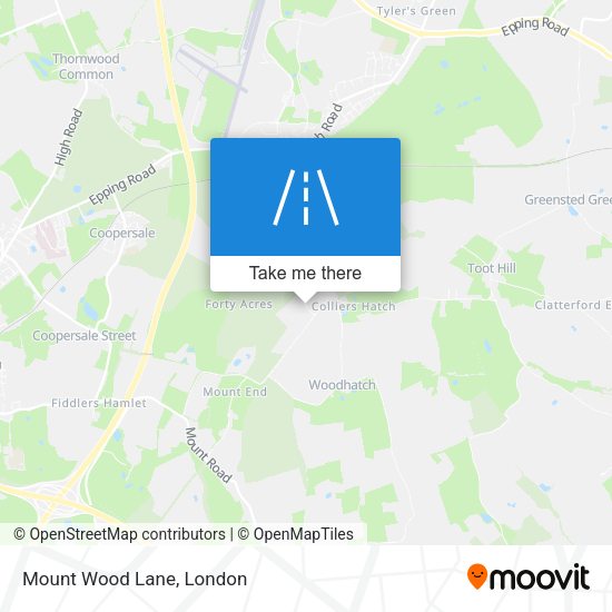 Mount Wood Lane map