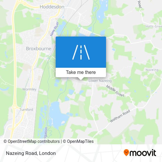 Nazeing Road map