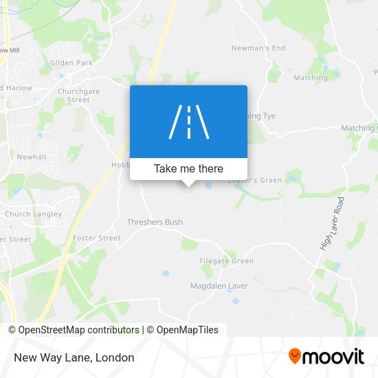 New Way Lane map