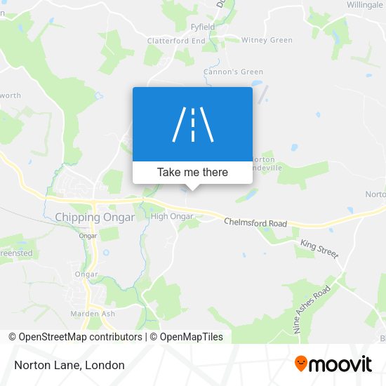 Norton Lane map