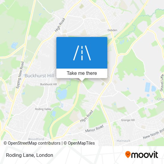 Roding Lane map