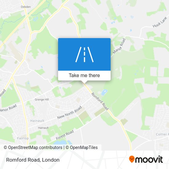 Romford Road map