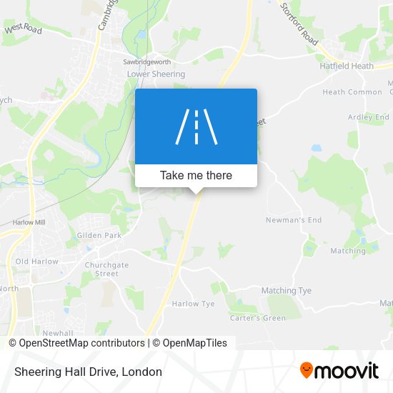 Sheering Hall Drive map