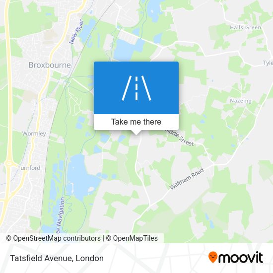 Tatsfield Avenue map