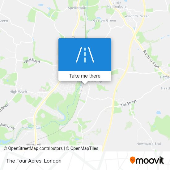 The Four Acres map