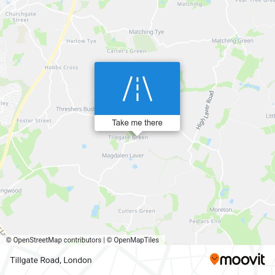 Tillgate Road map