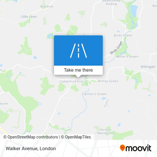 Walker Avenue map