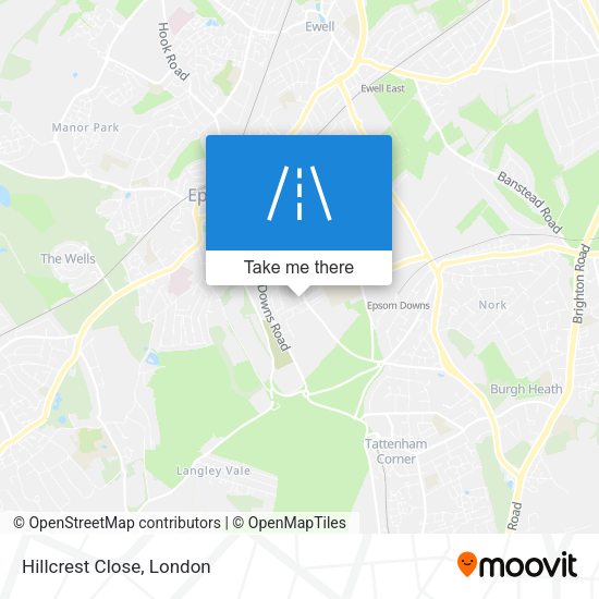 Hillcrest Close map
