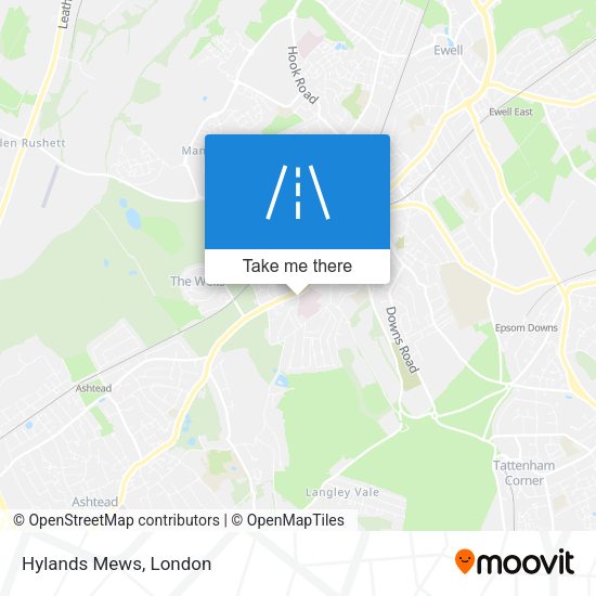 Hylands Mews map