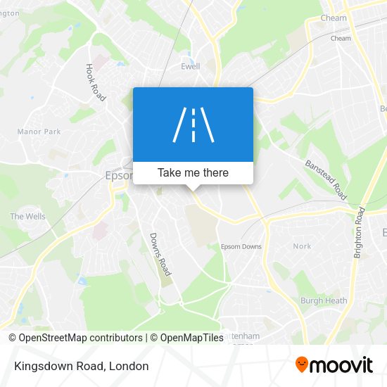 Kingsdown Road map