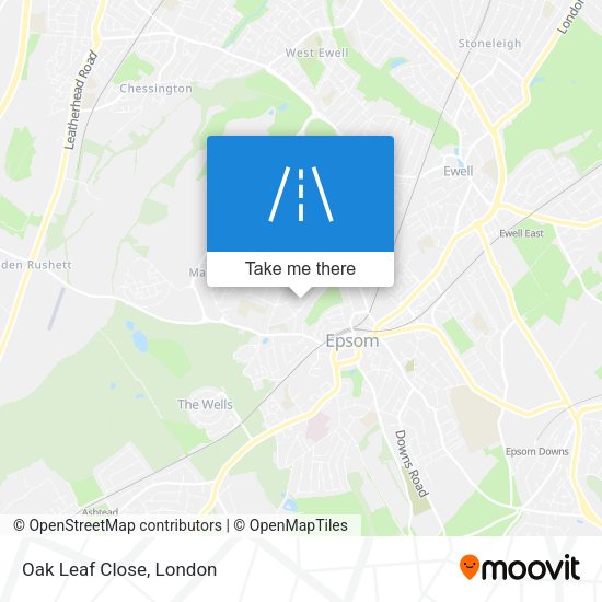 Oak Leaf Close map