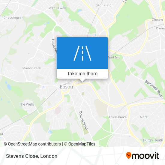 Stevens Close map