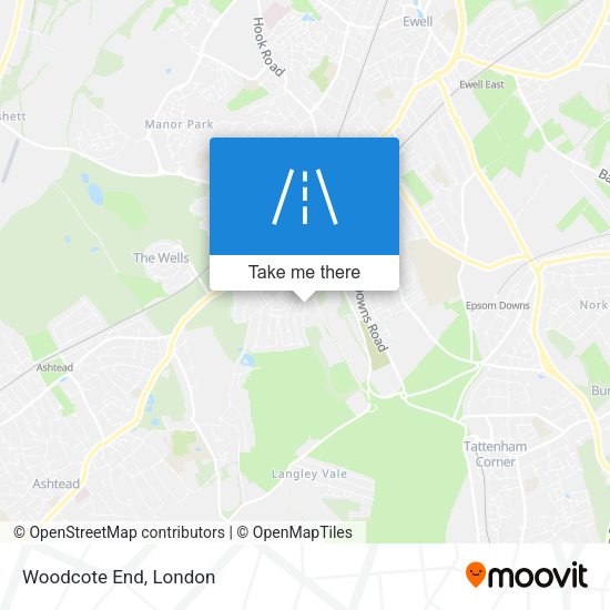 Woodcote End map