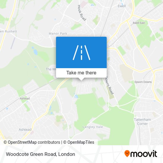 Woodcote Green Road map