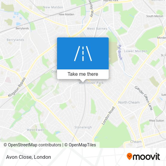 Avon Close map