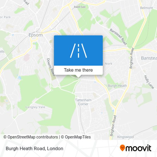 Burgh Heath Road map